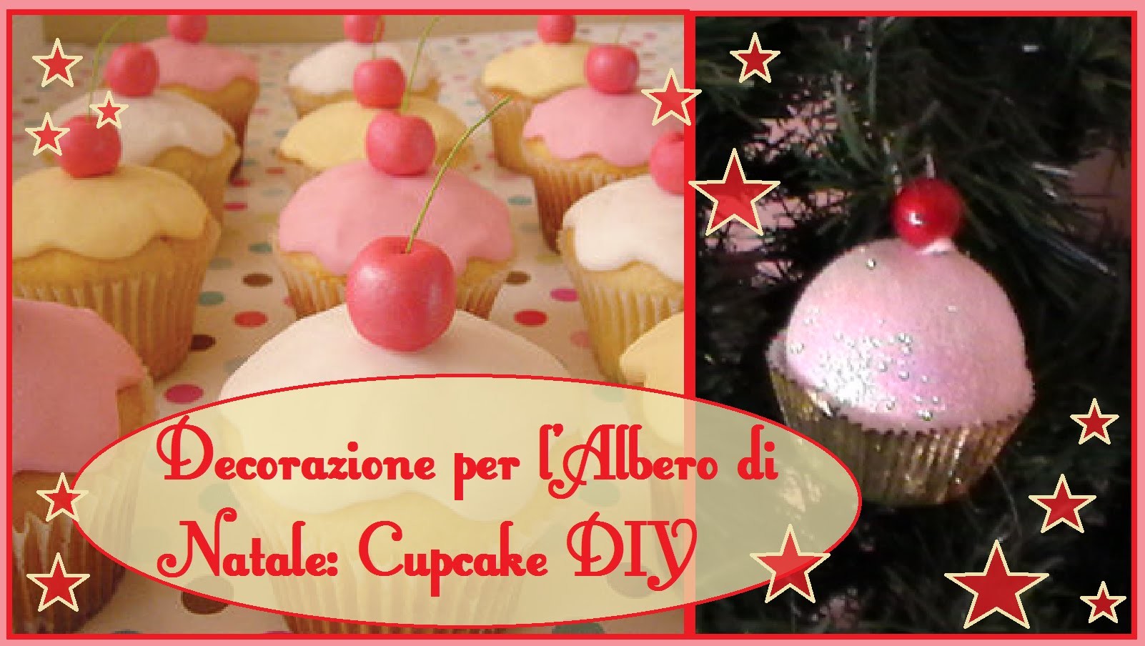 Decorazioni per l'Albero di Natale Fai da Te - Cupcake Fai da Te. DIY cupcake xmas tree decoration