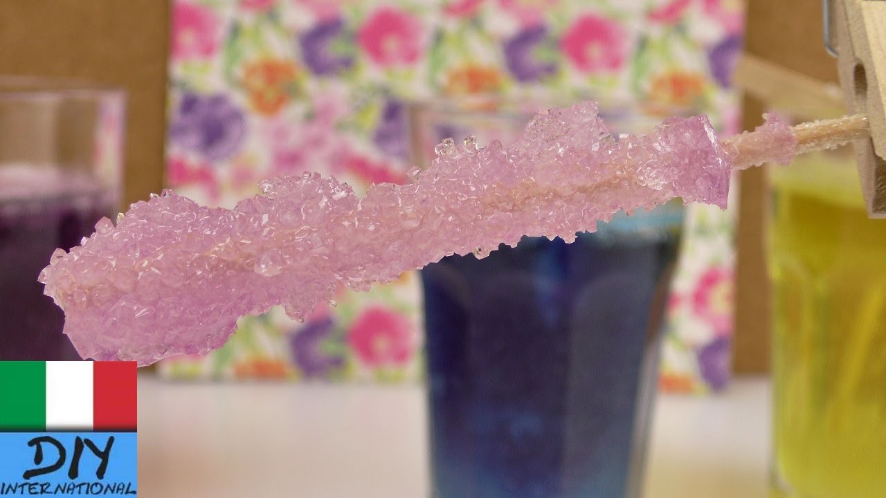 DIY dolcetti fai da te AGGIORNATO Parte 3 cristalli di zucchero. Rock Candys colorati