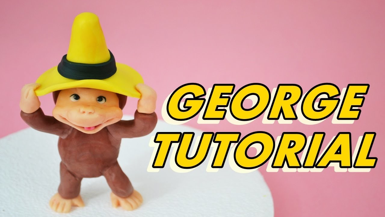 How to make MONKEY Curious George CAKE FONDANT - tutorial curioso come george pasta di zucchero