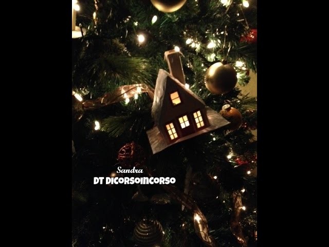 Putz House Tutorial-Silhouette Cameo-Decorazioni natalizie fai da te Casette 3D-Christmas Tree