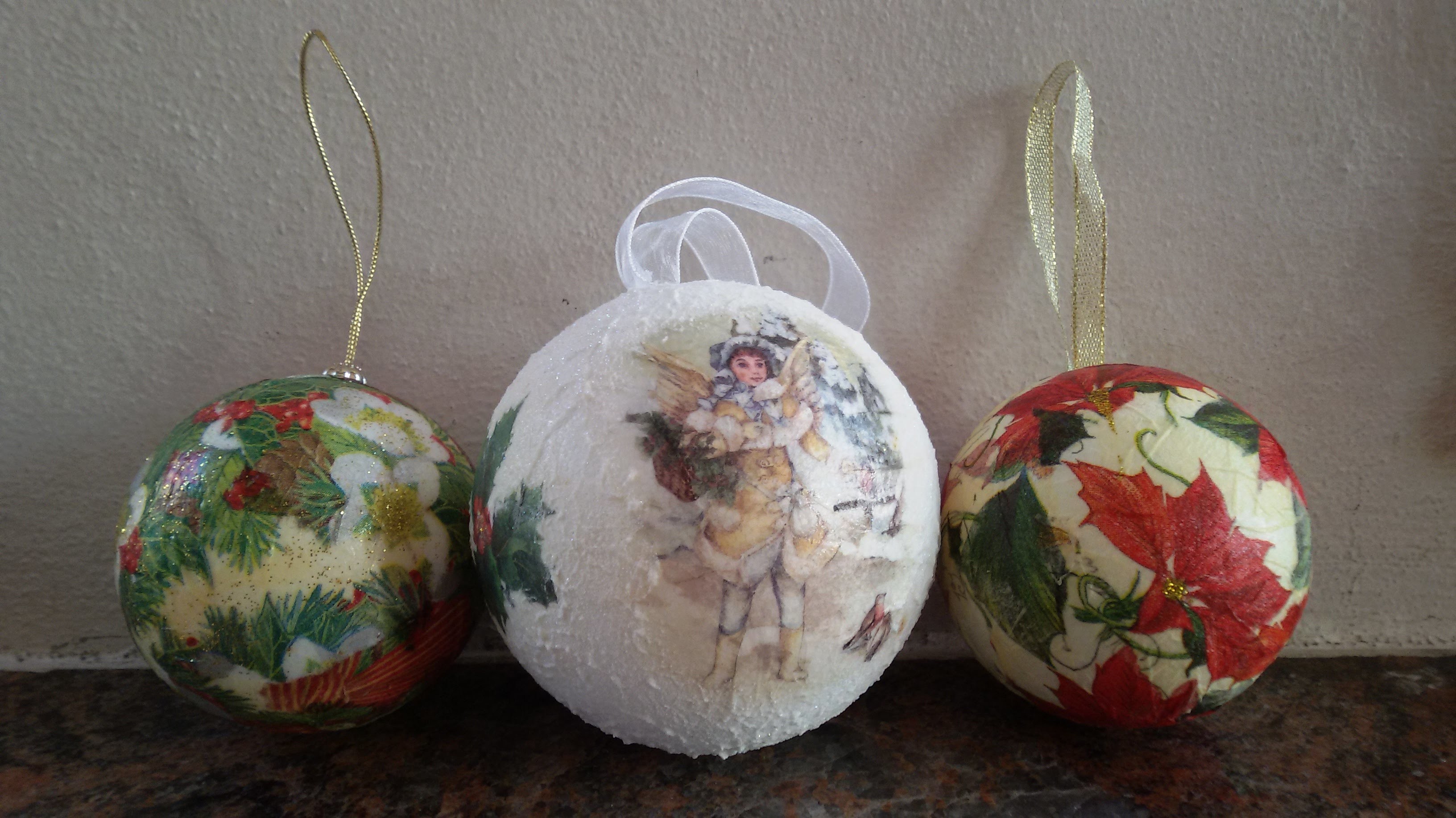 Tutorial sfere in polistirolo come decorazione per l'albero di natale  Tutorial christmas balls