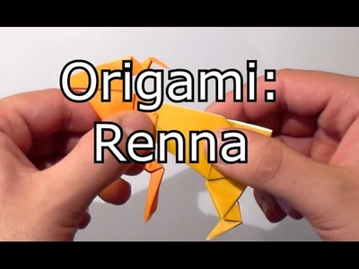 Origami natalizi: renna di babbo natale