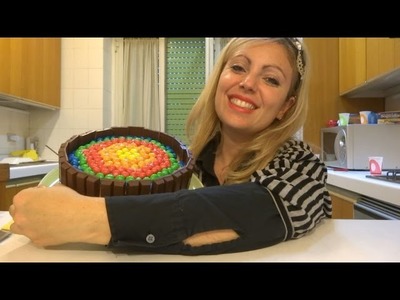 Ricetta torta kit kat e m&m's, rainbow cake
