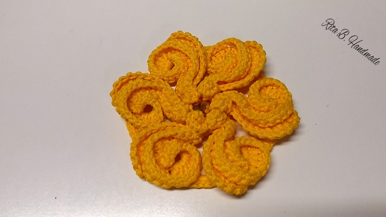Tutorial fiore a spirale uncinetto | Crochet Flower