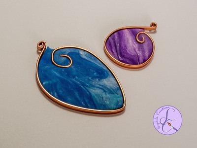 Tutorial: Ciondolo in Fimo Effetto Marmo e Wire (polymer clay marble charm with flat wire)