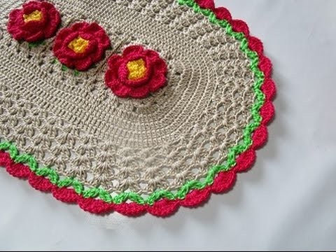 Uncinetto Crochet Centrino Fiore Rosa Tutorial