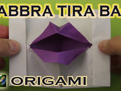 Origami facili e veloci. Labbra tira baci. Origami easy and fast. Bocca