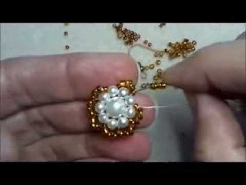 DIY Tutorial Orecchini La Perla ramata di perle e perline: modello base