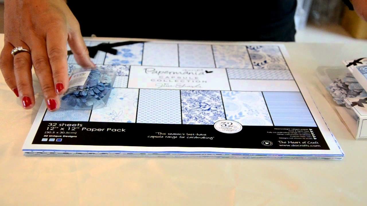 Presentazione Kit Scrapbooking Elegant Blue Paper Mania