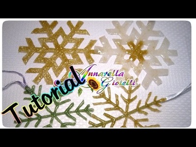 Tutorial fiocchi di neve con la colla a caldo colorata | DIY Snowflake with Hot glue