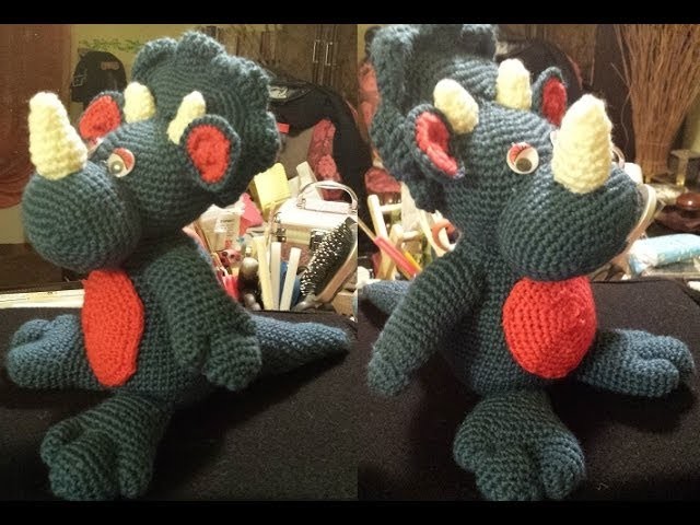 Dinosauro Amigurumi tutorial uncinetto crochet Parte 1 di 2