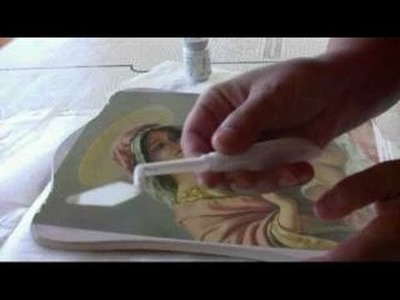 Decoupage , icona madonna con bambino ,tutorial