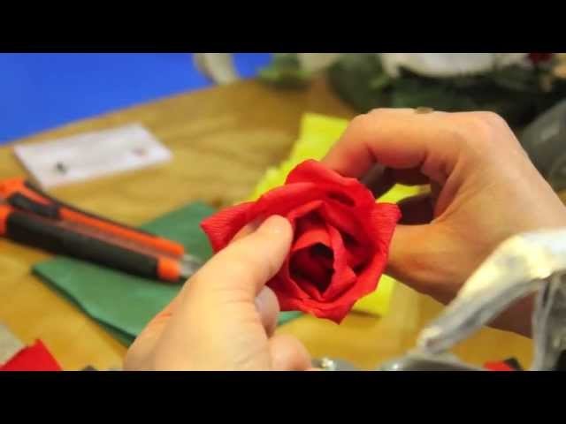 Rose Rosse di Carta Crespa Cartotenica Rossi - Crepe Paper Red Roses