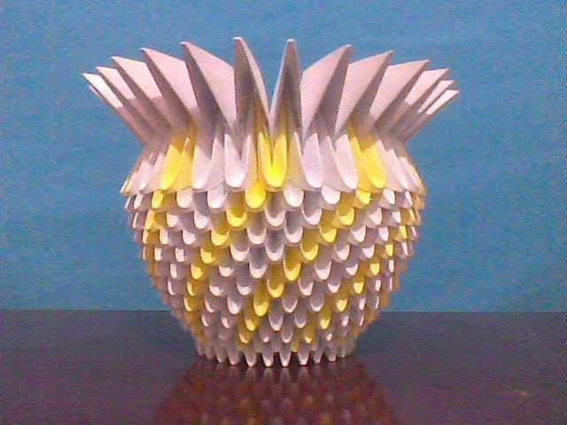 Origami 3D Vaso Cachepot Bico
