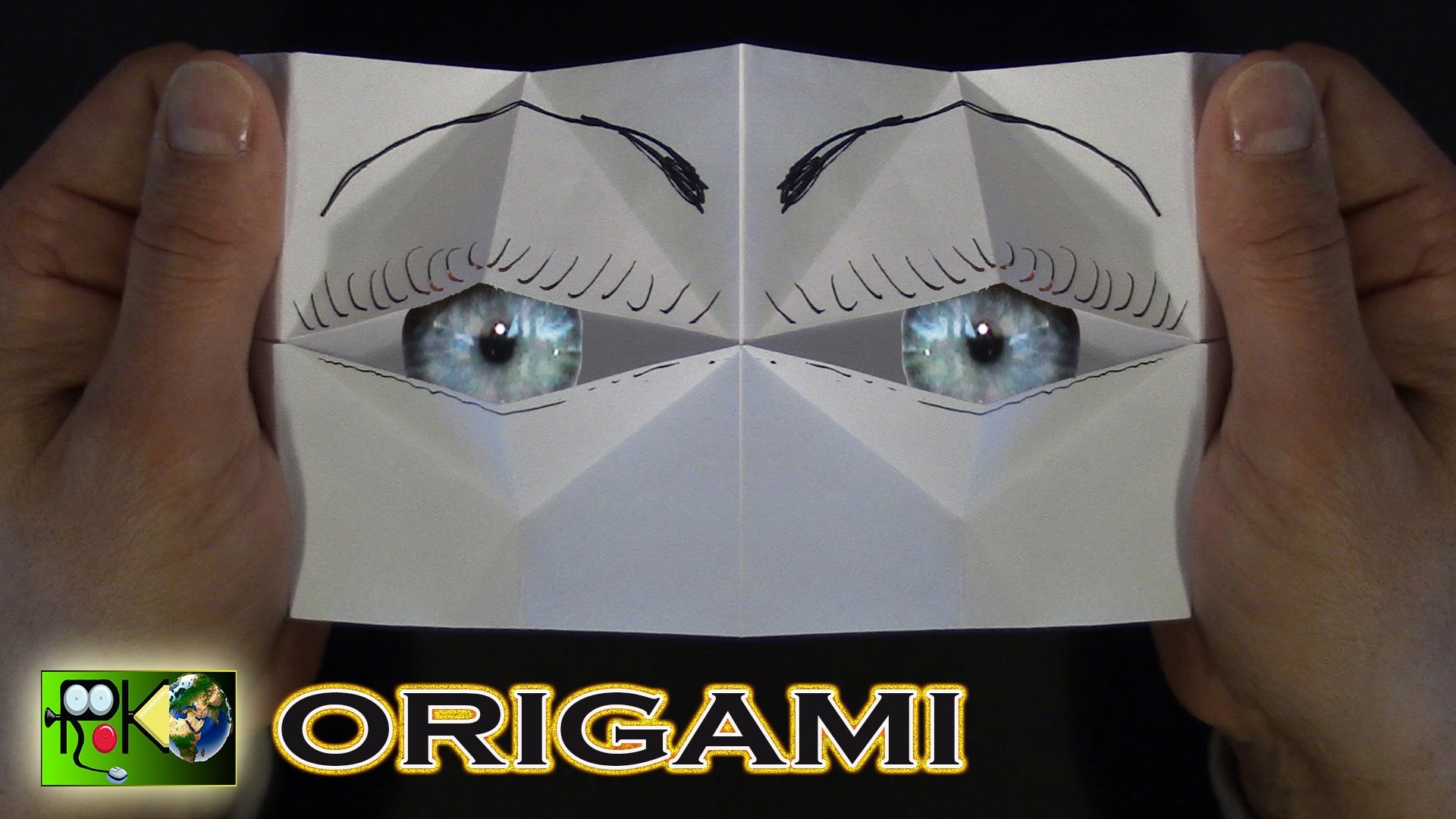 Origami facili e veloci. Battito ciglia. Occhi. Origami easy and fast.