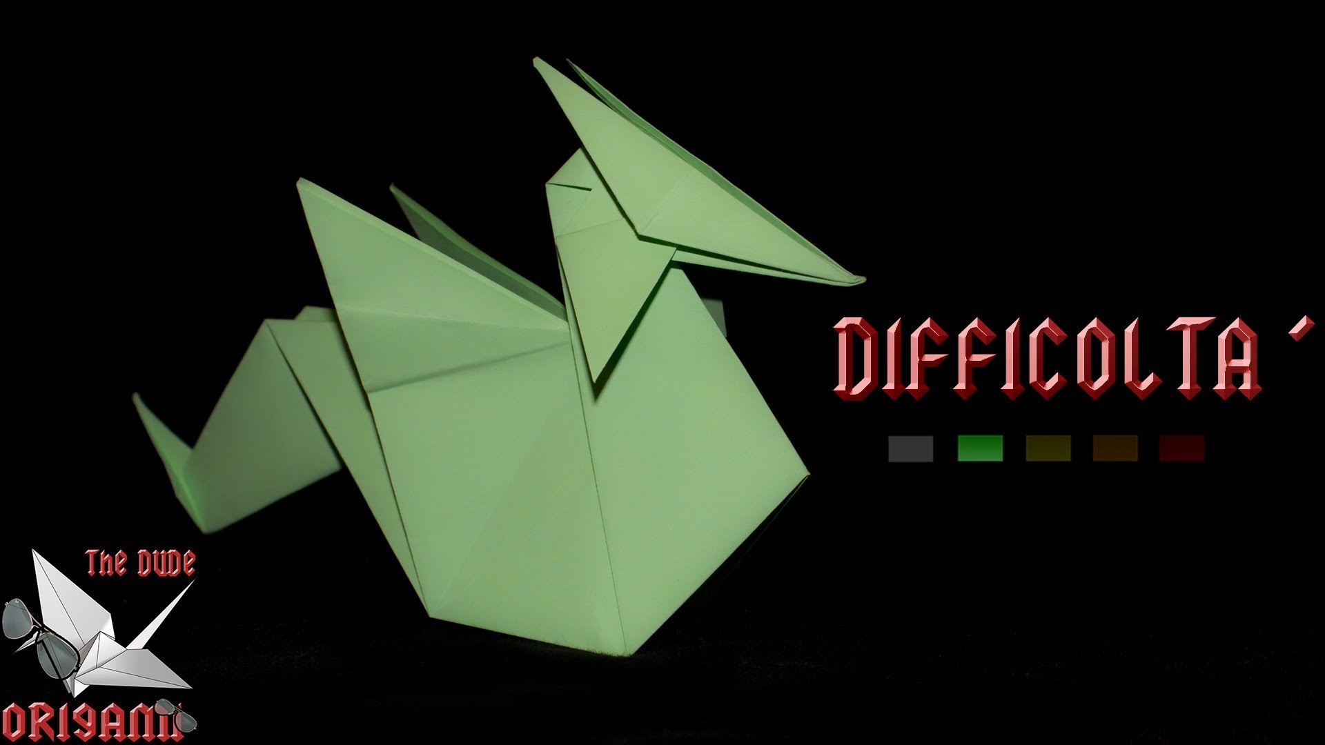 [ORIGAMI ITA] Drago Facile (Emilson Nunes Dos Santos﻿) || Origami Decorativi.Animali.Semplici