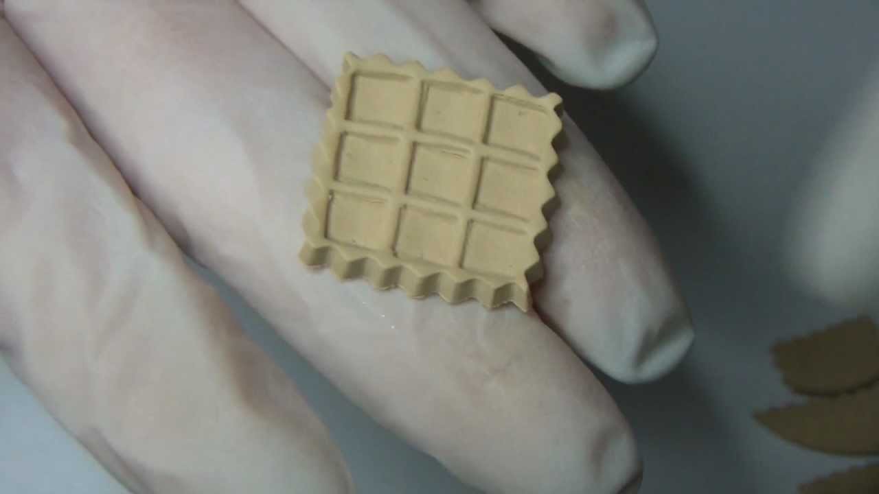 Tutorial waffle. wafer in Fimo. Cernit - Polymer clay - 1° parte