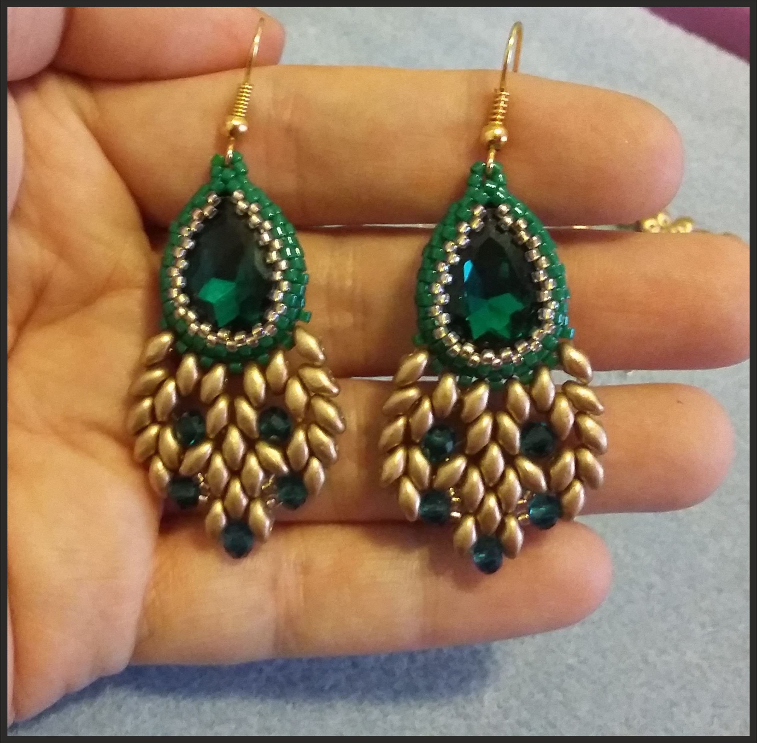 Orecchini Pavone - Tutorial Peacock earrings
