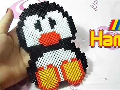Pinguino con Hama Beads. Perler Beads Penguin ✿