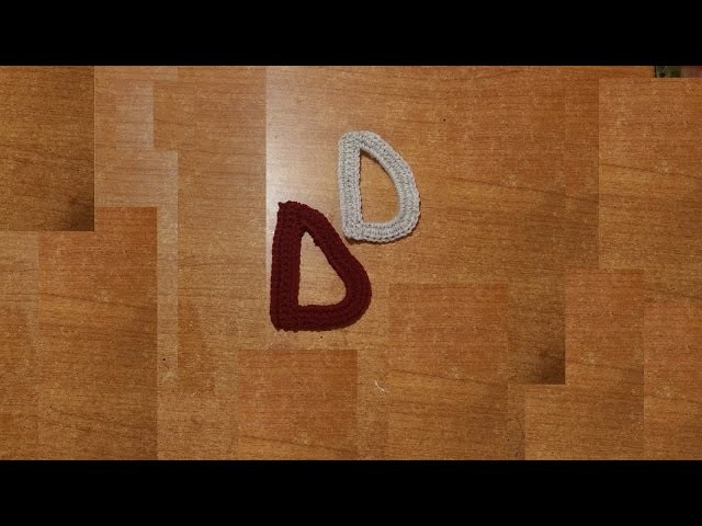 Alfabeto all'uncinetto: la lettera D -  letter D crochet -  tutorial
