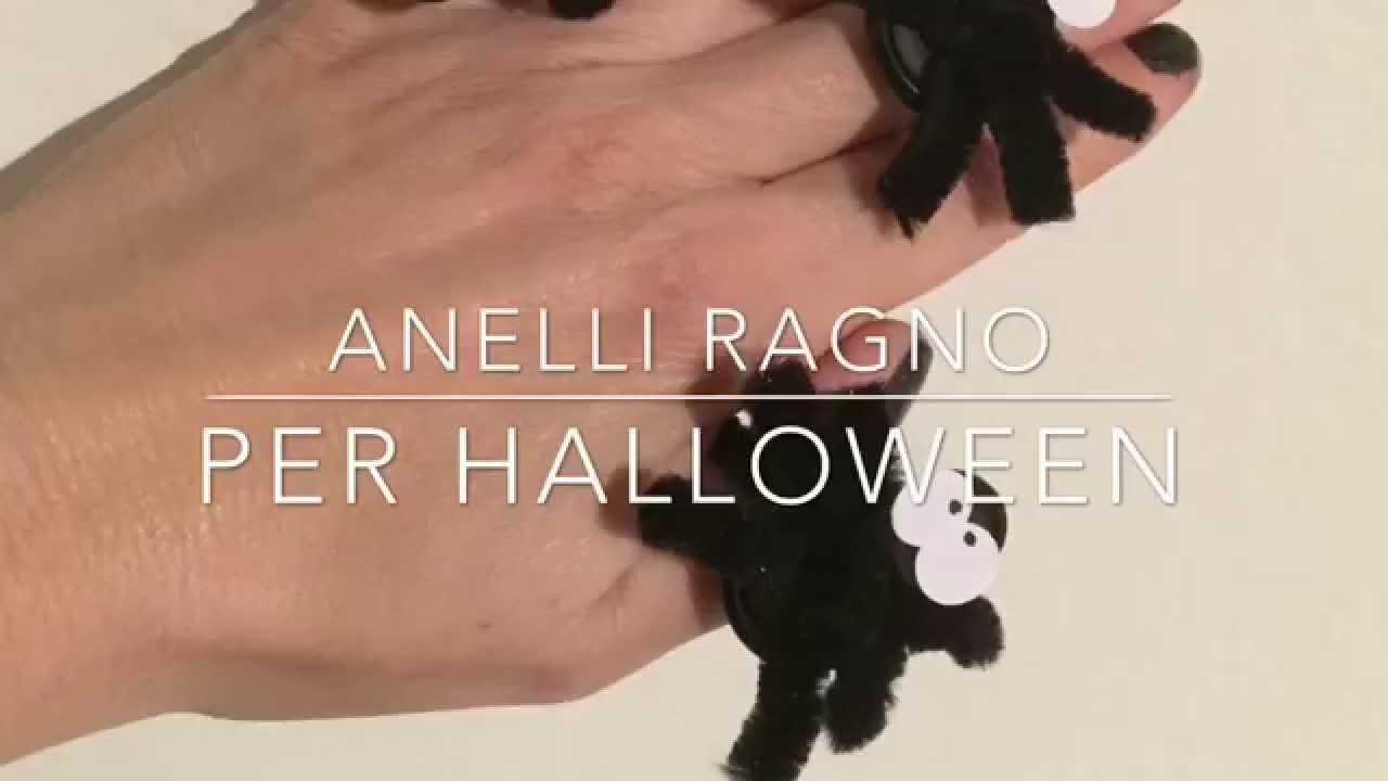 Anelli ragno fai da te per Halloween. Tutorial creativo DIY handmade per fare bijoux per bambini