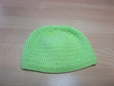 Crochet Uncinetto Cappellino Neonato Verde