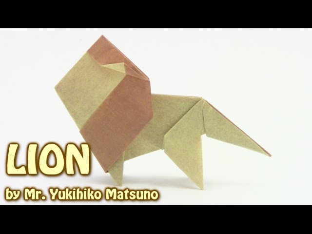 Origami LION Simple  by Mr. Yukihiko Matsuno  - Yakomoga Origami tutorial