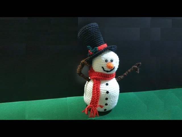 Pupazzo di neve all'uncinetto amigurumi parte I di II - crochet snowman - muñeco de nieve en crochet