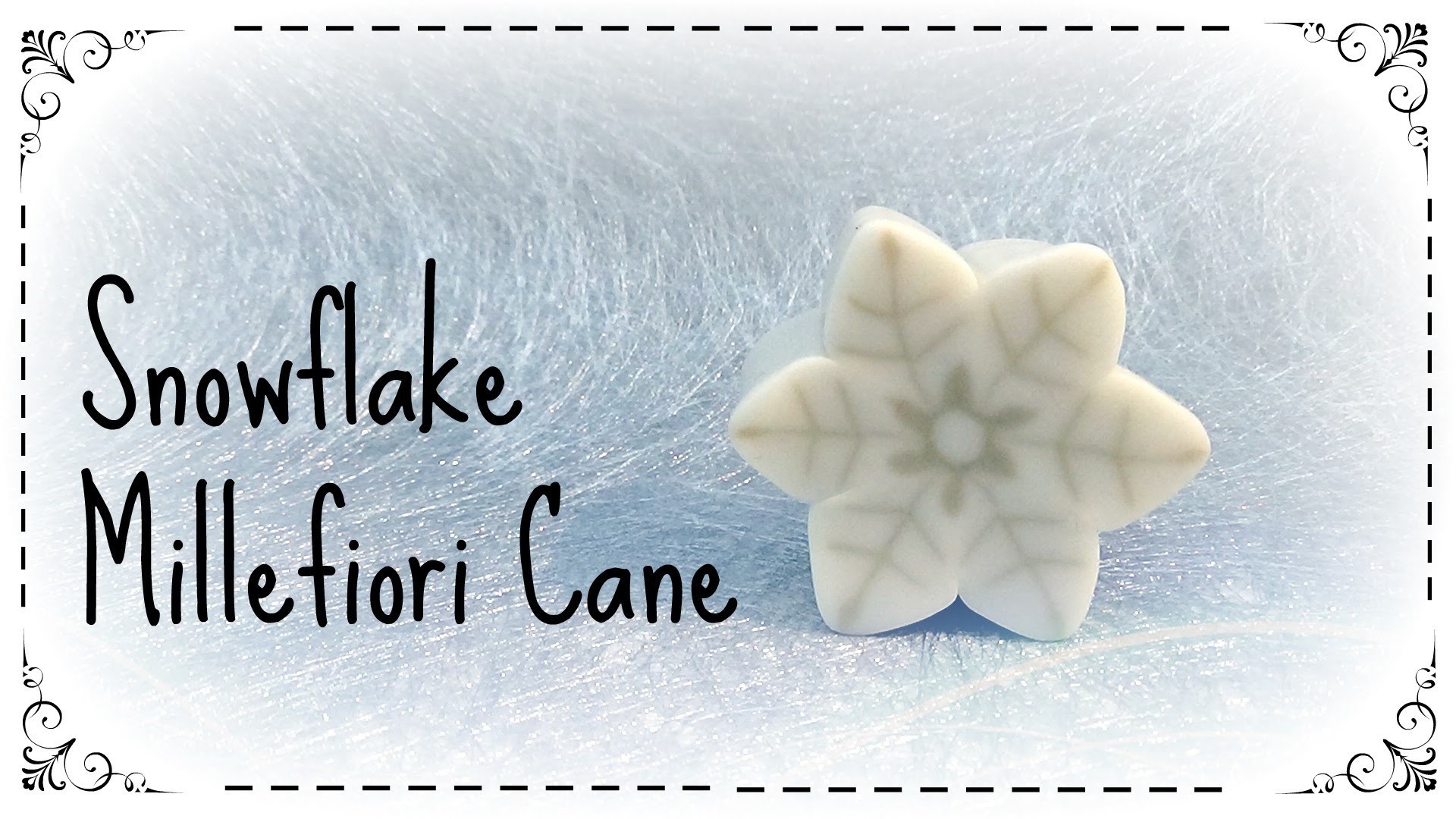 Snowflake millefiori cane - Fimo tutorial murrina fiocco di neve (polymer clay tutorial)