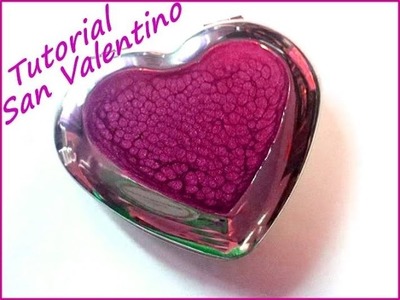 Idea per San Valentino, tutorial come decorare uno specchietto a cuore con pebeo fantasy