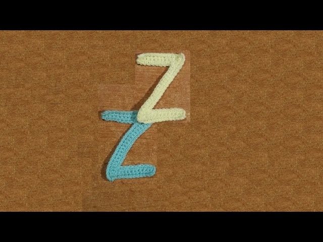 Alfabeto all'uncinetto "la lettera Z -  tutorial -  letter  Z crochet