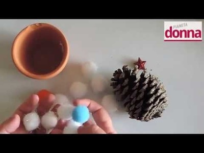 Come fare l'albero di Natale con una pigna