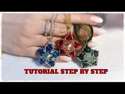 DIY tutorial gioiello double face a stella con perle e swarovski fai da te 2