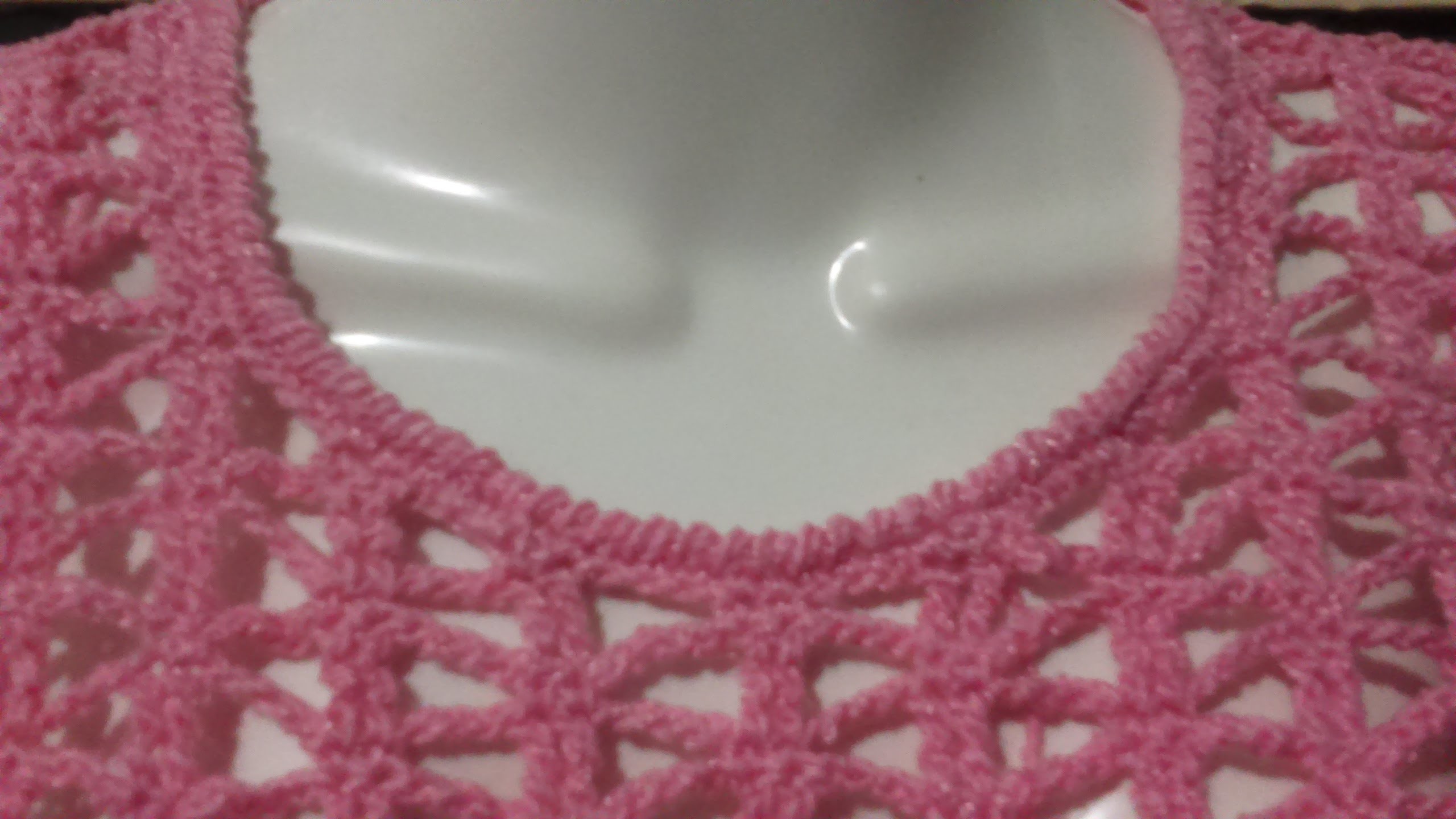 Blusón rosa a crochet. Talla XL. (38-40). Parte 2.
