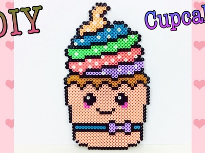 Cupcake Kawaii Con Hama Beads. Pyssla. Perler Beads Cupcake ✿