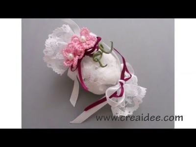 Bomboniera con fiori di perline - Tutorial DIY di Creaidee