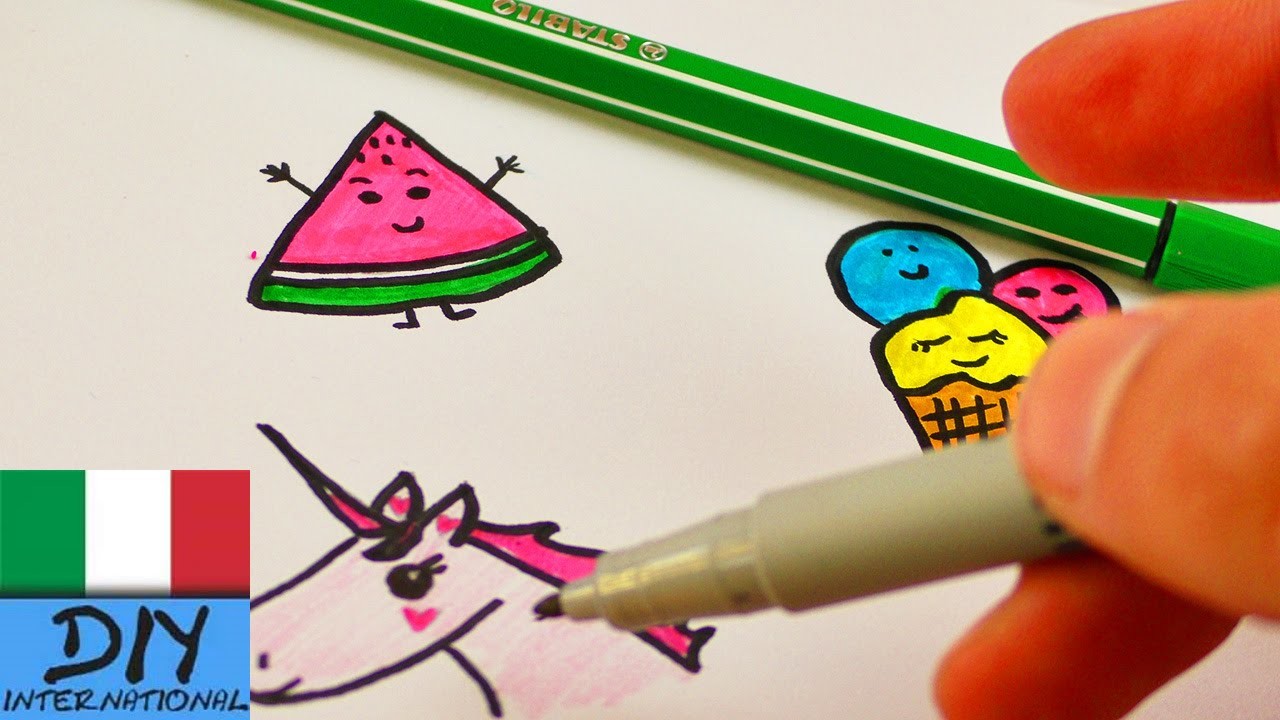 Idee per DIY Filofax| disegnare piccole figure | Sweet Edition con dolci, gelato ed unicorno