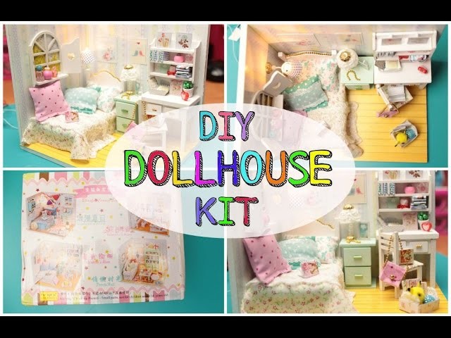 DIY Miniature Dollhouse kit - Bedroom | Sissy's Creations