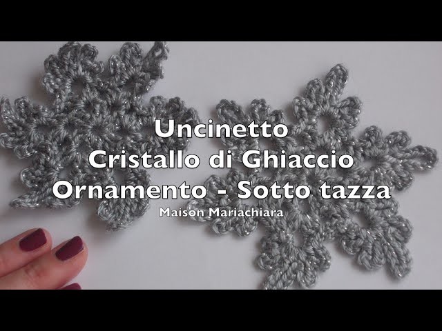 Uncinetto Cristallo di Ghiaccio Pizzo Sotto Tazza | Crochet Coaster Lace