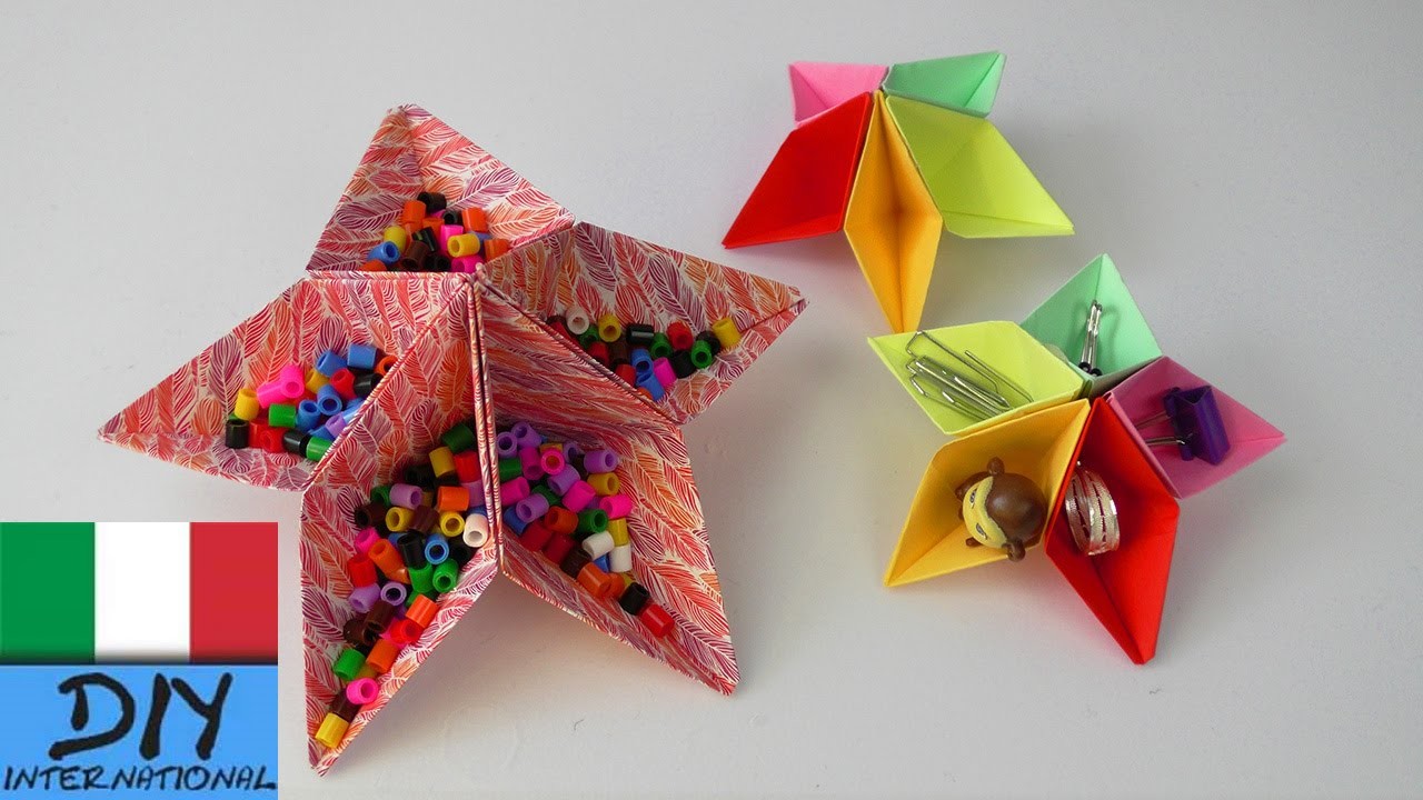 DIY come costruire una stella origami | fantastico piega e incolla per la scrivania | fai da te