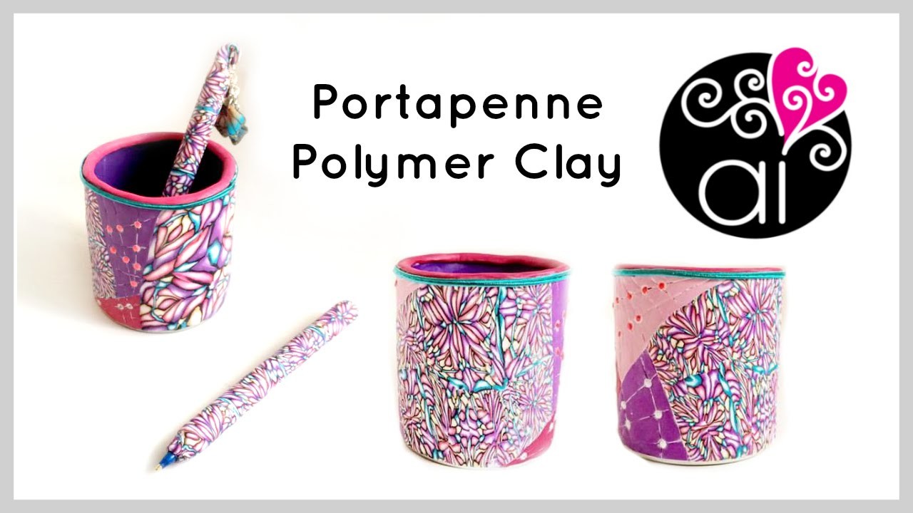 Da Barattolo a Portapenne | Polymer Clay Penholder Tutorial | Come rivestire un portapenne in Fimo