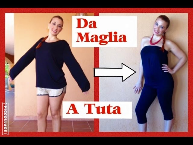 Come trasformare una MAGLIA in una TUTA sexy - DIY JUMPSUIT - TUTORIAL by Diana toto