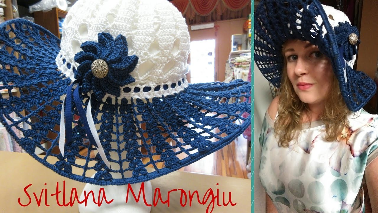 Tutorial Cappello estivo in cotone all'uncinetto - How to crochet easy summer hat