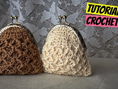 Tutorial portamonete uncinetto "Choco & Cream" | How to make a coin purse || Katy Handmade