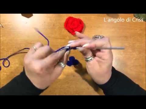 Rosa facilissima all'uncinetto   crochet rose   tutorial passo a passo
