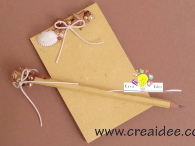 Block notes decorato "Mare Dorato" - Notebook "Golden Sea" - Tutorial DIY di Creaidee