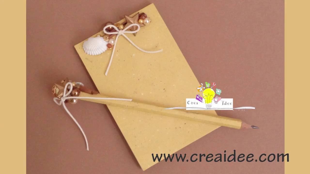 Block notes decorato "Mare Dorato" - Notebook "Golden Sea" - Tutorial DIY di Creaidee