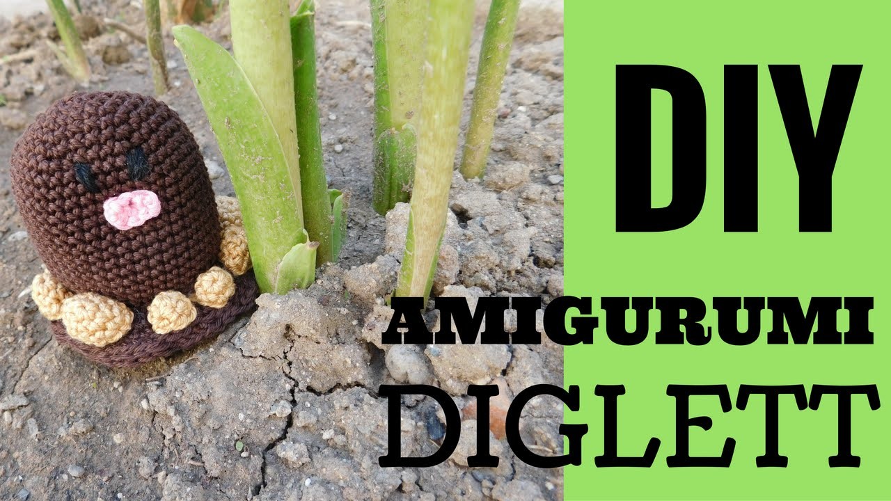 Diy DIGLETT amigurumi - video collaborazione