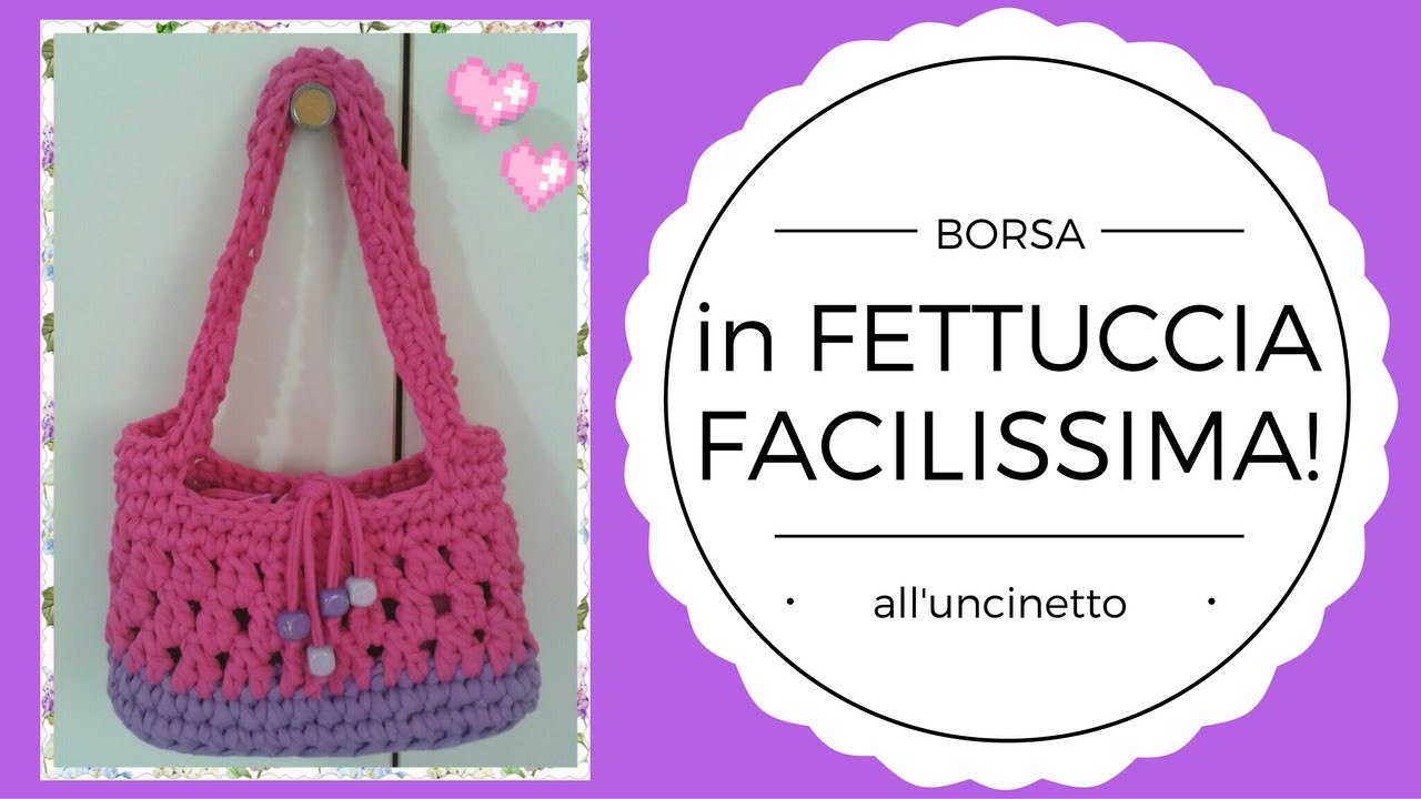 Borsa in Fettuccia FACILISSIMA all'Uncinetto - Crochet a Bag (English subtitles)