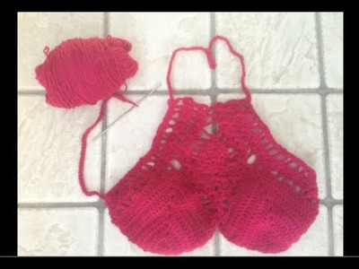 TOP ALL'UNCINETTO come fare passo passo -- How to crochet a crop top